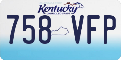 KY license plate 758VFP