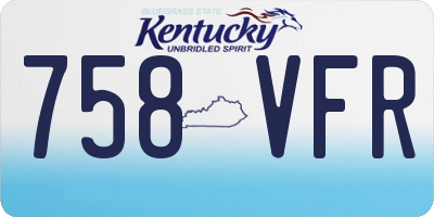 KY license plate 758VFR