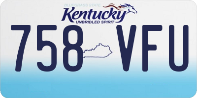 KY license plate 758VFU