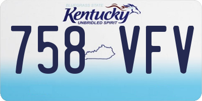 KY license plate 758VFV