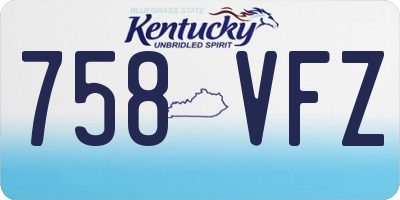 KY license plate 758VFZ