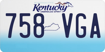 KY license plate 758VGA