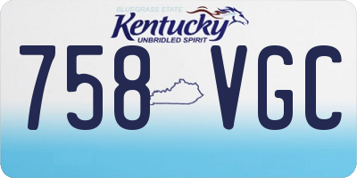 KY license plate 758VGC