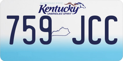 KY license plate 759JCC