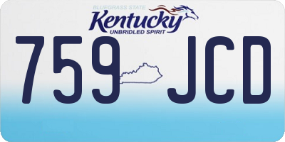 KY license plate 759JCD