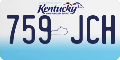 KY license plate 759JCH