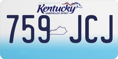 KY license plate 759JCJ