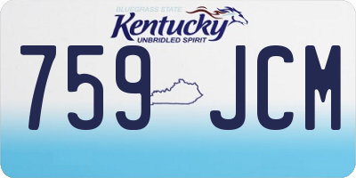 KY license plate 759JCM