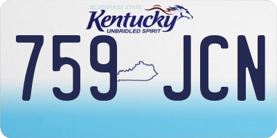 KY license plate 759JCN