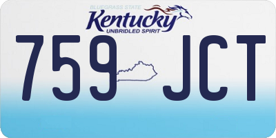 KY license plate 759JCT