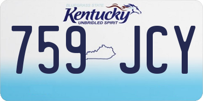 KY license plate 759JCY