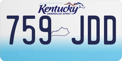 KY license plate 759JDD