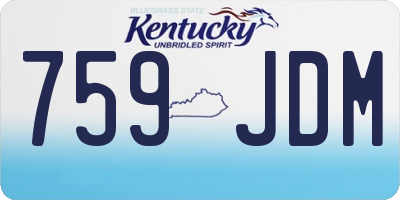 KY license plate 759JDM