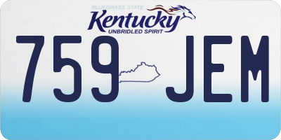 KY license plate 759JEM
