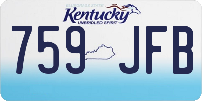 KY license plate 759JFB