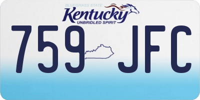 KY license plate 759JFC
