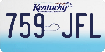 KY license plate 759JFL