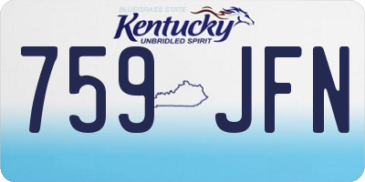 KY license plate 759JFN