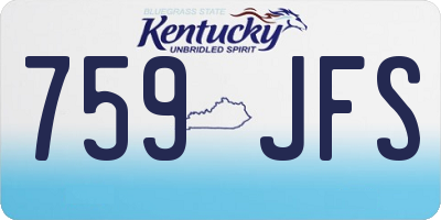KY license plate 759JFS