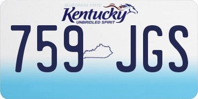 KY license plate 759JGS
