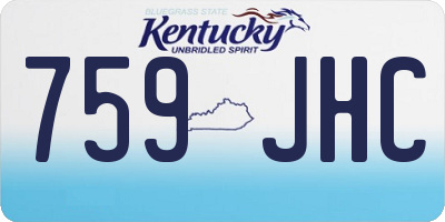 KY license plate 759JHC