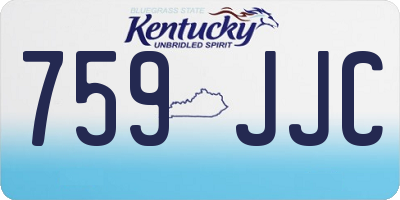 KY license plate 759JJC