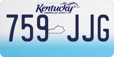 KY license plate 759JJG