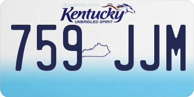 KY license plate 759JJM