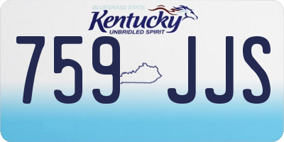 KY license plate 759JJS