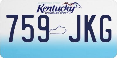 KY license plate 759JKG