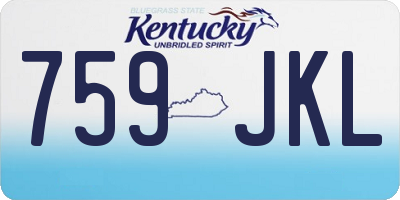 KY license plate 759JKL