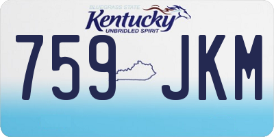 KY license plate 759JKM