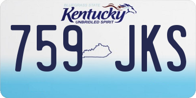 KY license plate 759JKS