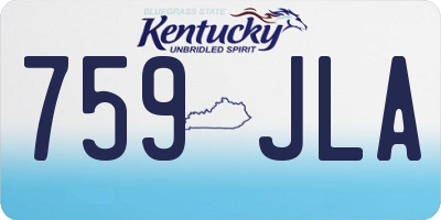 KY license plate 759JLA