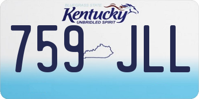 KY license plate 759JLL