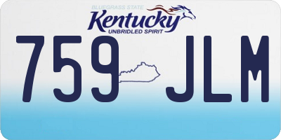 KY license plate 759JLM