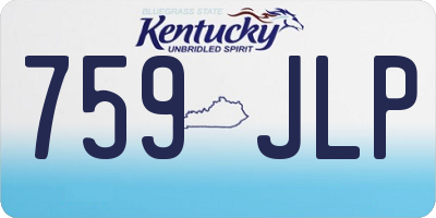 KY license plate 759JLP