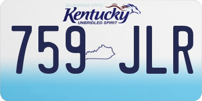 KY license plate 759JLR