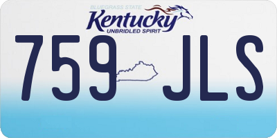 KY license plate 759JLS