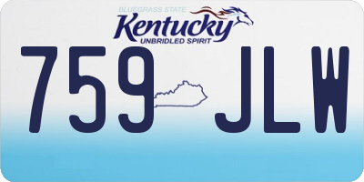 KY license plate 759JLW