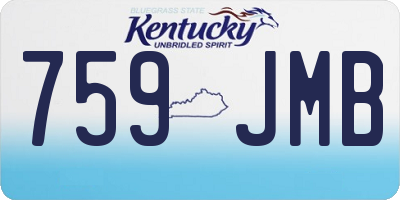 KY license plate 759JMB