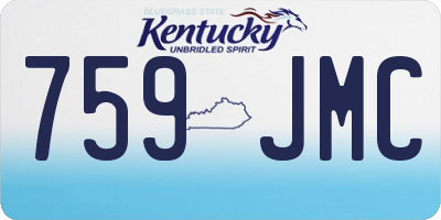 KY license plate 759JMC
