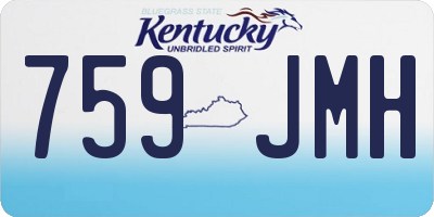 KY license plate 759JMH
