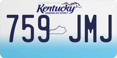 KY license plate 759JMJ