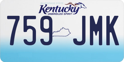 KY license plate 759JMK