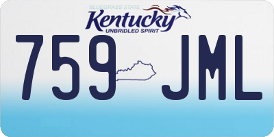 KY license plate 759JML