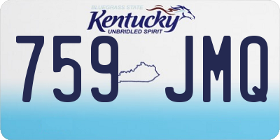 KY license plate 759JMQ
