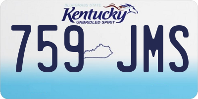 KY license plate 759JMS