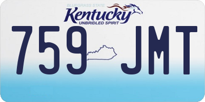 KY license plate 759JMT
