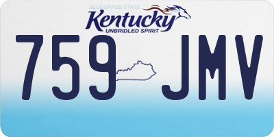KY license plate 759JMV